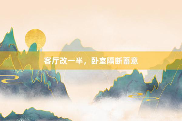 客厅改一半，卧室隔断蓄意